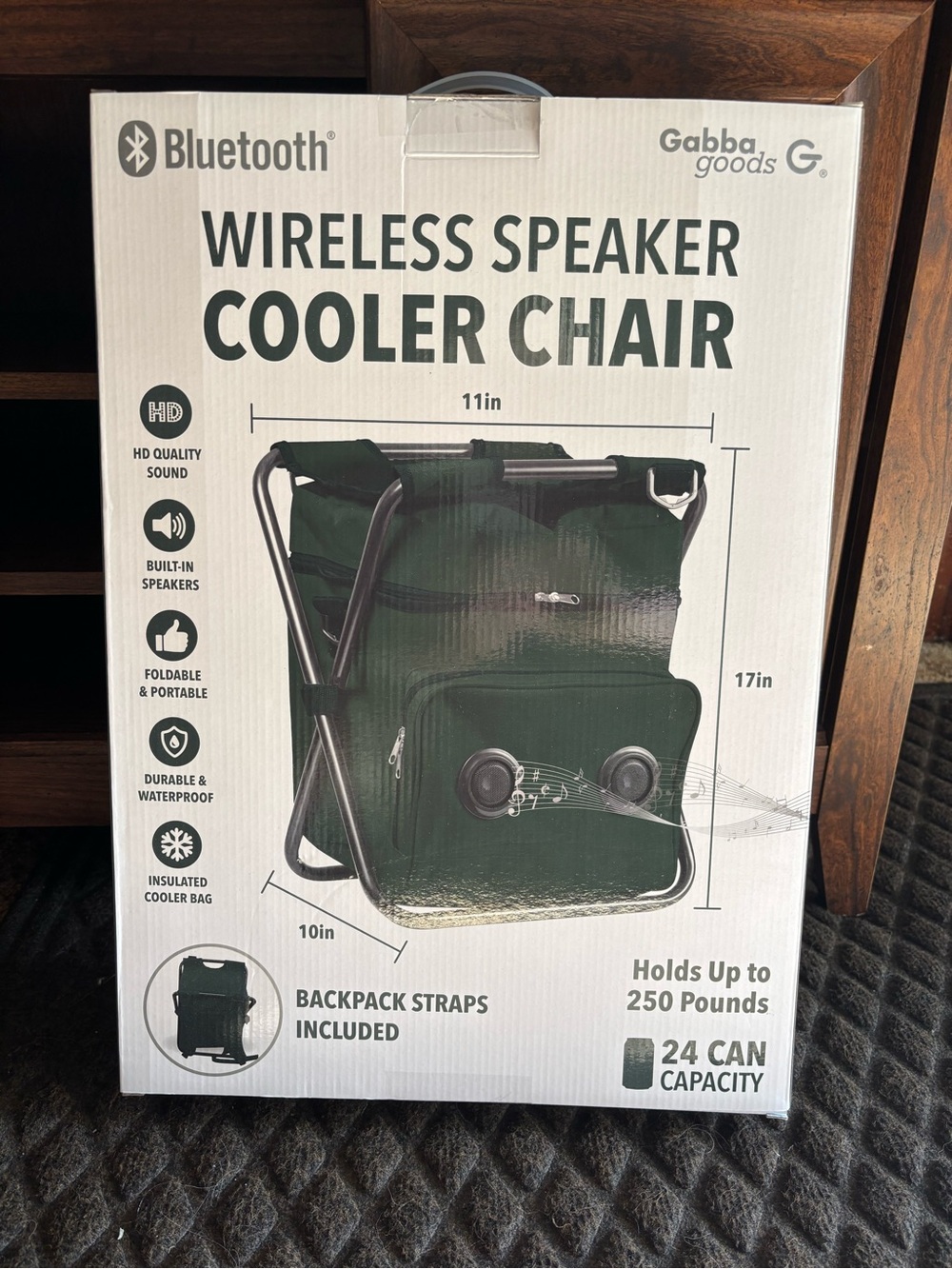 Bluetooth Wireless WiFi Speaker Cooler Chair – Black